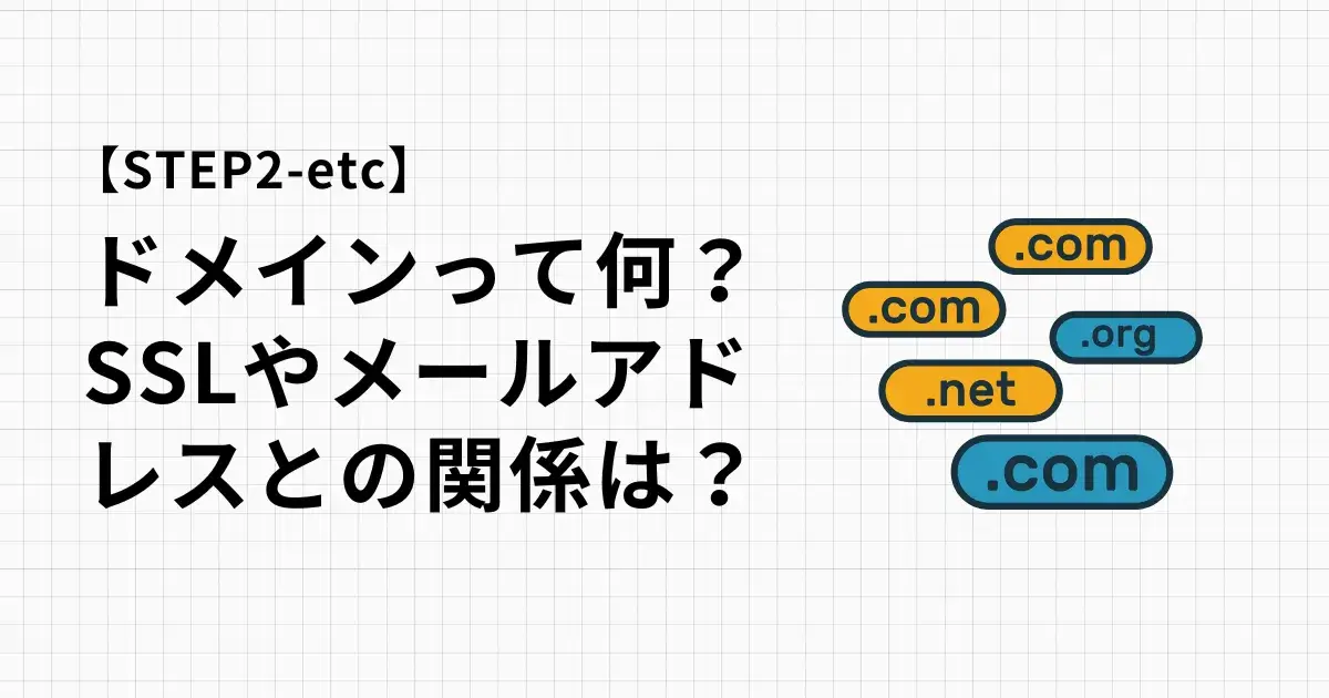 小学生でもわかるドメインって何？SSLやメールとの関係性は？